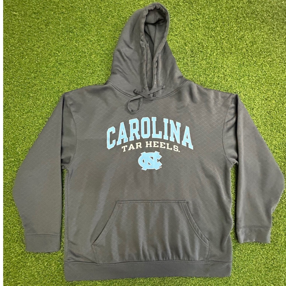 UNC Carolina Tar Heels Hoodie Grey Performance Sweatshirt Large Russell Athletic